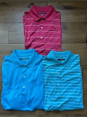 Men's Polo Shirt - Assorted Blue & Red Stripes